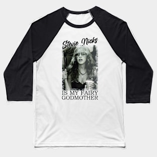 Stevie Nicks Black and White Baseball T-Shirt